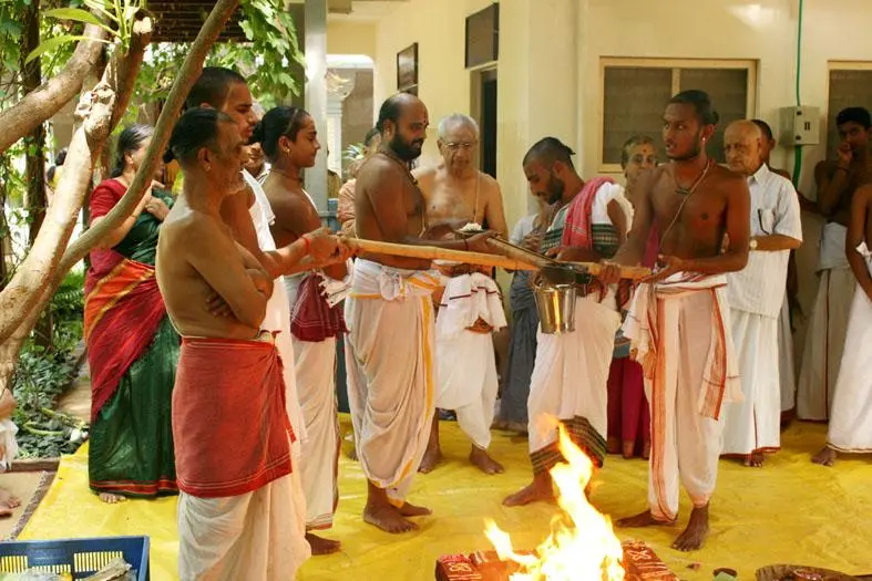Homa rituals Being Observed
