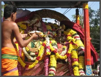 Aarati to the Lord is performed